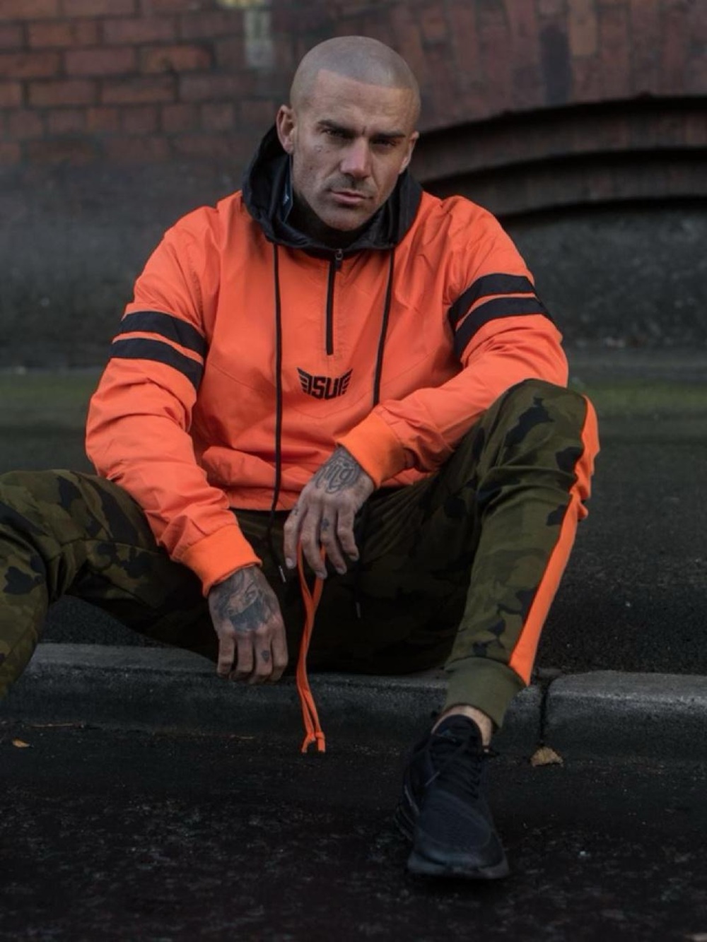 New With Tags RARE Size Up Apparel Orange & Black anorak windbreaker jacket - Picture 4 of 5